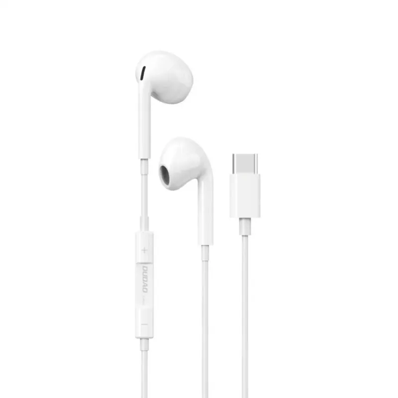 DUDAO X14ProT ausinės su USB-C jungtimi, 1,2 m kabeliu, baltos