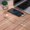 DUDAO X14ProT ausinės su USB-C jungtimi, 1,2 m kabeliu, baltos
