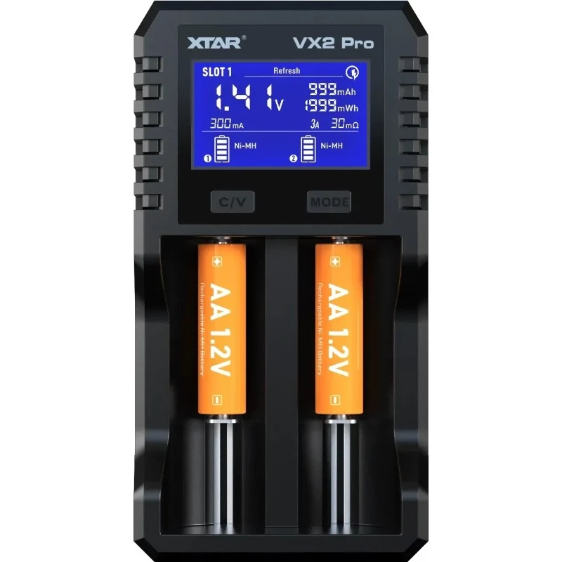 XTAR VX2 PRO SET Daugiafunkcis įkroviklis su USB-C įvestimi ir Power Bank funkcija