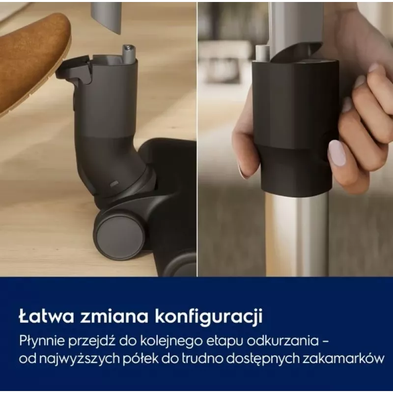 Electrolux Clean 600 EP61CB21W belaidis lazdelinis dulkių siurblys, 21,6 V, 55 min veikimo laikas, 0,3 L dulkių talpykla, baltas