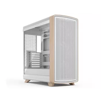 Fractal Design Summit Chalk White TG Clear Tint Mid-Tower korpusas su tikro ąžuolo priekiniu skydeliu