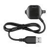 Garmin Forerunner 20/25 įkrovimo segtukas su duomenų kabeliu - 1m USB-A į patentuotą segtuką, juoda