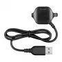 Garmin Forerunner 20/25 įkrovimo segtukas su duomenų kabeliu - 1m USB-A į patentuotą segtuką, juoda