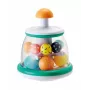 B-KIDS Rollabout Ball Top Infantino – mėtų spalvos rikiavimo ir sukimo žaislas su barškančiais karoliukais kūdikiams nuo 6 mėn.