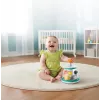 B-KIDS Rollabout Ball Top Infantino – mėtų spalvos rikiavimo ir sukimo žaislas su barškančiais karoliukais kūdikiams nuo 6 mėn.