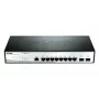 D-Link DGS-1210-10/ME/E išmanusis valdomas jungiklis, 8x Gigabit Ethernet, 2x SFP, montuojamas į stelažą