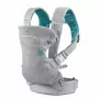 B-KIDS Infantino 4-in-1 konvertuojamas kūdikio nešyklė, pilka, 3.6–14.5 kg, JPMA sertifikuota, su nuimamu Wonder Cover™ seiliniu