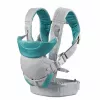B-KIDS Infantino 4-in-1 konvertuojamas kūdikio nešyklė, pilka, 3.6–14.5 kg, JPMA sertifikuota, su nuimamu Wonder Cover™ seiliniu