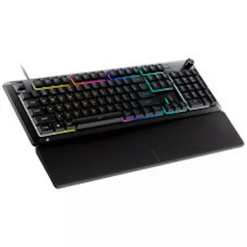 CORSAIR SKIFF 100 žaidimų klaviatūra, 10 zonų RGB, IP42 atspari išsiliejimui - juoda