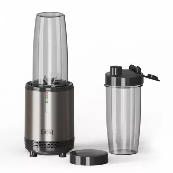 BLACK+DECKER ES9120160B asmeninis blenderis 1000W su 2x 600ml Tritan buteliais ir kelioniniais dangteliais