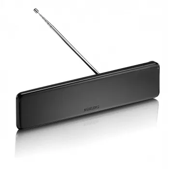 Philips SDV5225/12 vidaus TV antena su reguliuojamu stiprinimu, 1,8 m koaksialinis kabelis, 75 omų, 3G/4G filtras, DVB-T/T2