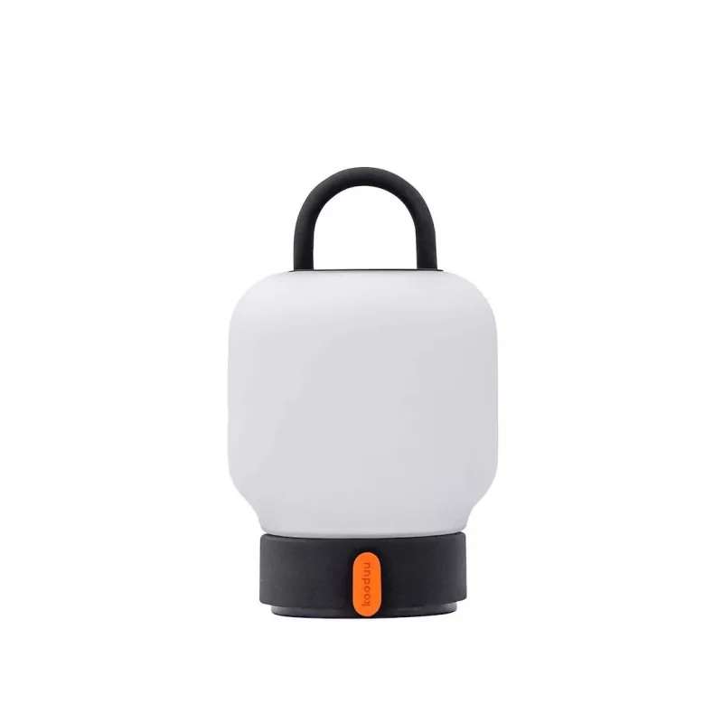 KOODUU įkraunamas stalo šviestuvas LOOME pilkas | 3 pakopų liečiamas reguliatorius, 2200mAh baterija, USB-C, šiltai balta LED