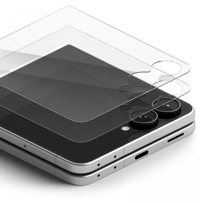 Ringke Cover Display Pro 2 vnt. grūdinto stiklo ekrano apsauga, skirta Galaxy Z Flip 8 - skaidri