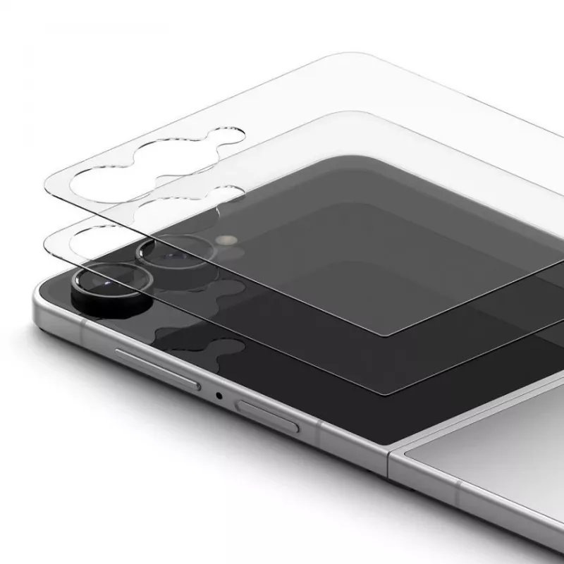 Ringke Cover Display Pro 2 vnt. grūdinto stiklo ekrano apsauga, skirta Galaxy Z Flip 8 - skaidri