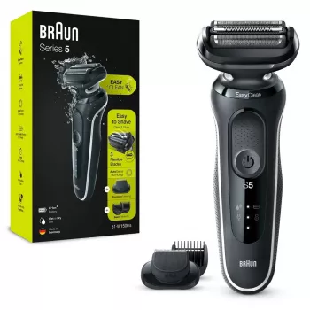 BRAUN Skustuvas Series 5 51-W1500s šlapiam ir sausam skutimuisi, elektrinis skustuvas, juodas