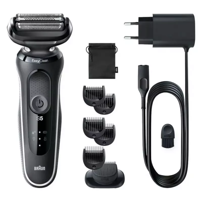 BRAUN Skustuvas Series 5 51-W1500s šlapiam ir sausam skutimuisi, elektrinis skustuvas, juodas
