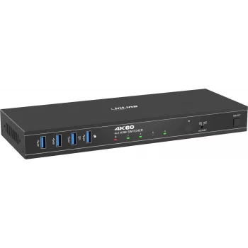 InLine® KVM jungiklis, 4x1, DP 4K/60Hz, USB 3.2 šakotuvas (57885J)