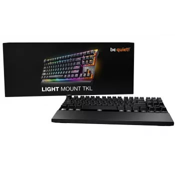 BE QUIET! Keyboard Light Mount TKL Silent Tactile mechaninė klaviatūra – 75% US ANSI, Gateron Brown, Bluetooth ir USB-C, QMK/VIA