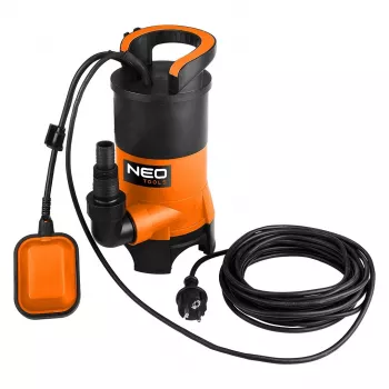 NEO TOOLS 04-745 Povandeninis purvinų vandenų siurblys 400W, 8000 l/h, 5 m pakėlimo aukštis, plūdinis jungiklis, 10 m kabelis