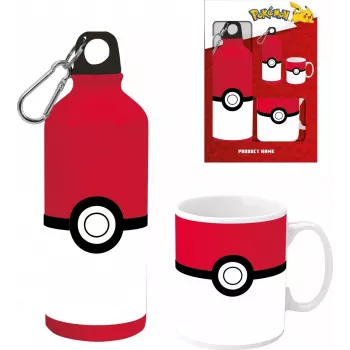 Pokemon aliumininis butelis 500ml su keraminiu puodeliu