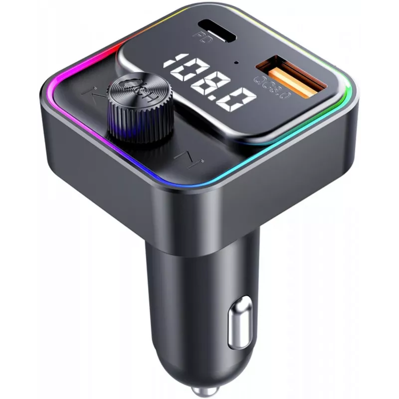 SENCOR SWM 3000 Bluetooth FM siųstuvas su USB-A QC3.0, USB-C PD 3.0, MP3 atkūrimu, laisvų rankų skambučiais, Siri ir Google Assistant