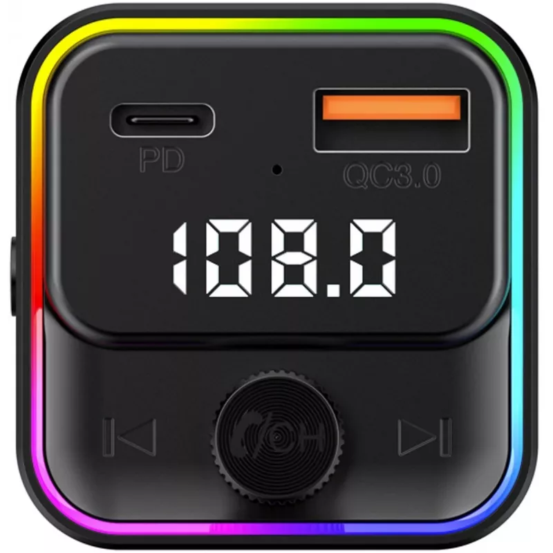 SENCOR SWM 3000 Bluetooth FM siųstuvas su USB-A QC3.0, USB-C PD 3.0, MP3 atkūrimu, laisvų rankų skambučiais, Siri ir Google Assistant
