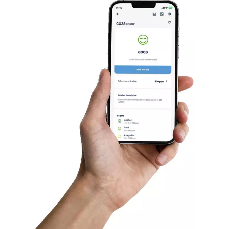 BLEBOX parkingsensor CO2, temperatūros ir drėgmės jutiklis