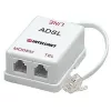 Intellinet ADSL skirstytuvas/filtras RJ11 kištukas į 2x RJ11 lizdus, baltas