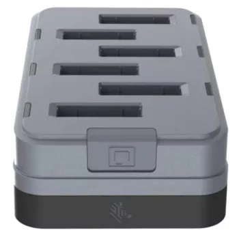 Zebra WS301 6 lizdų atsarginės baterijos įkroviklis, leidžiantis įkrauti 6 baterijas. Šalis - USB Type-C