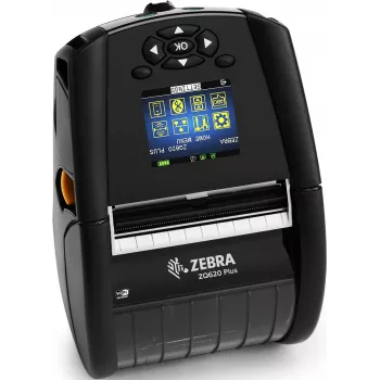 Zebra DT spausdintuvas ZQ620 Plus 3 colių/72mm Healthcare anglų šriftai Wi-Fi 6 Dual Radio (802.11AX/BT5.x) Linered platen 0,75 colio šerdis Group E diržo segtukas