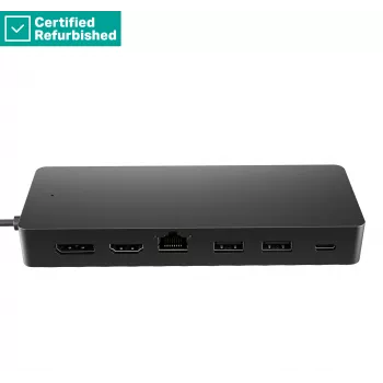 RENEW GOLD HP Universal USB-C Multiport kelionių šakotuvas 65W - 2 x USB 3.2, 2 x USB-C, 1 x DP, 1 x HDMI, 1 x RJ-45, 1 metai