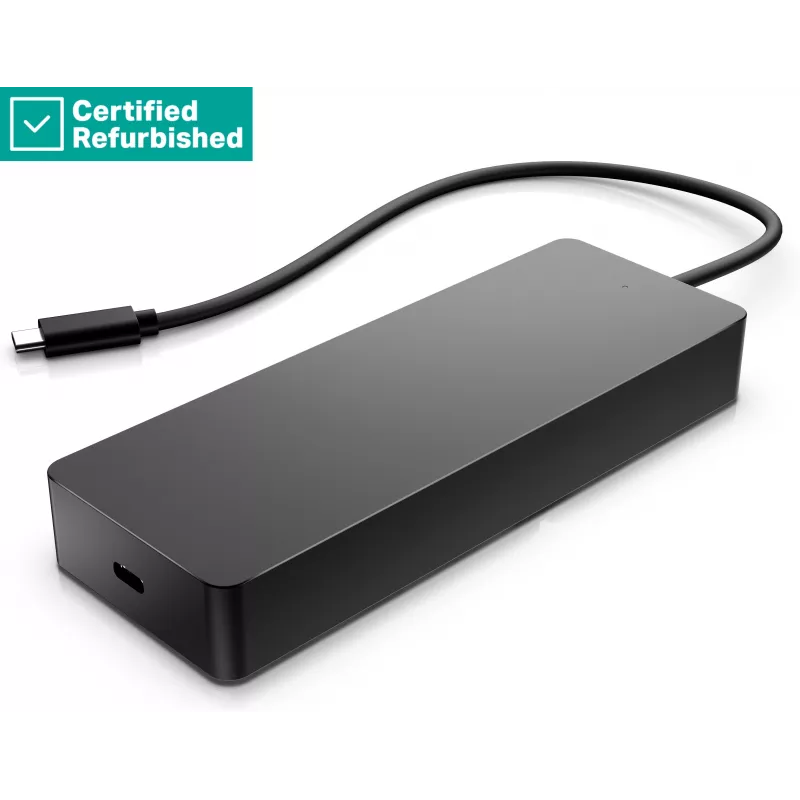 RENEW GOLD HP Universal USB-C Multiport kelionių šakotuvas 65W - 2 x USB 3.2, 2 x USB-C, 1 x DP, 1 x HDMI, 1 x RJ-45, 1 metai