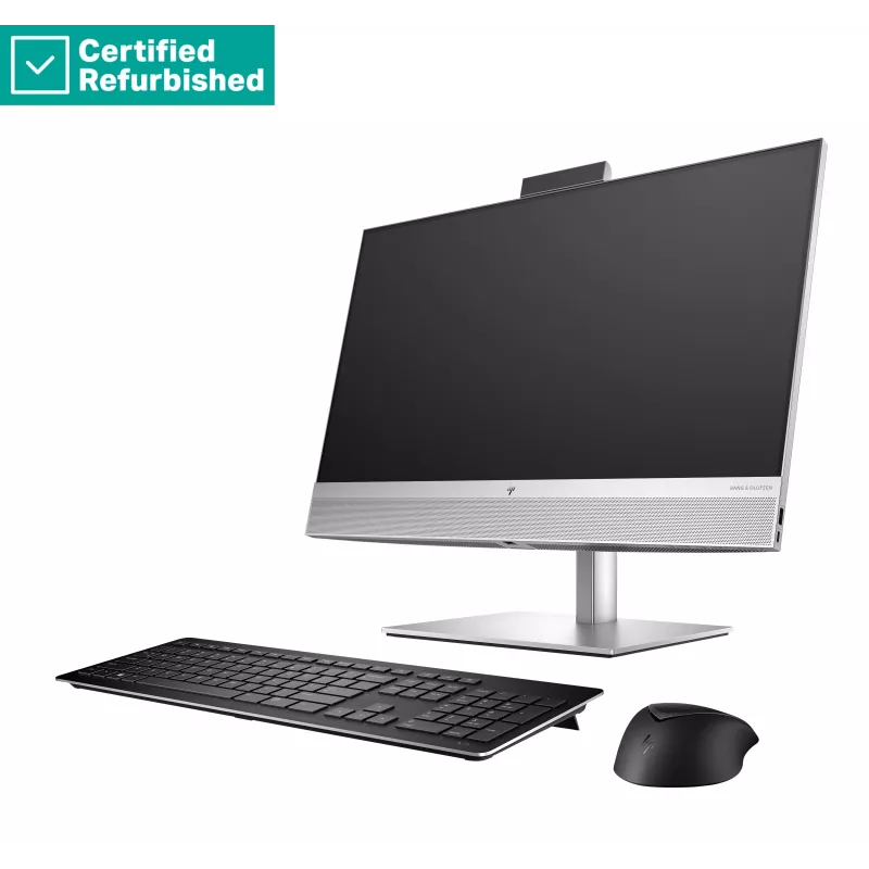 RENEW SIDABRAS HP Elite 840 G9 AIO All-in-One 24 - i7-14700, 16GB, 1TB SSD, 23,8 colio FHD neliesdamas AG, FPR, reguliuojamas aukštis, DOS, 1 metai
