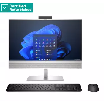 RENEW SILVER HP Elite 840 G9 AIO All-In-One 24 - i7-14700, 16GB, 512GB SSD, 23,8 colio FHD neliesdamas AG, FPR, reguliuojamas aukštis, USB pelė, Win 11 Pro, 1 metai