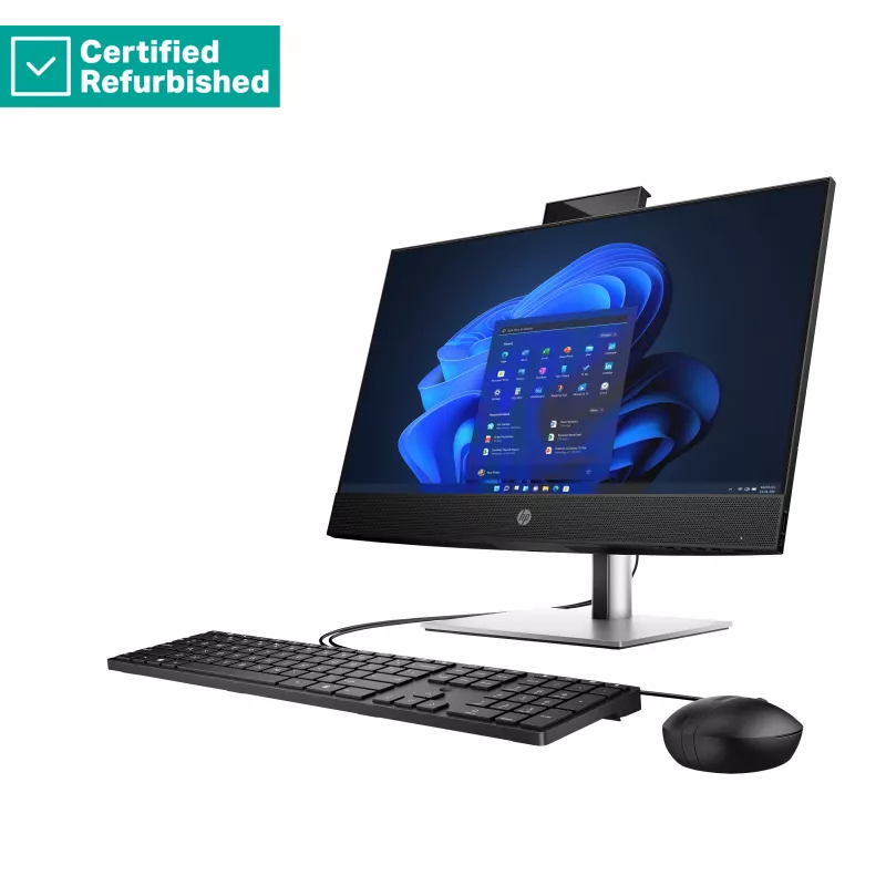 RENEW SILVER HP Pro 440 G9 AIO All-In-One - i5-14500T, 16GB, 512GB SSD, 23.8 FHD Non-Touch AG, Height Adjustable, DVD-RW, USB Mouse, Win 11 Pro, 1 years