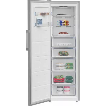 BEKO stovimas šaldiklis B3RMFNE314XB, energijos klasė E, 186,5 cm, 286L, Inox spalva
