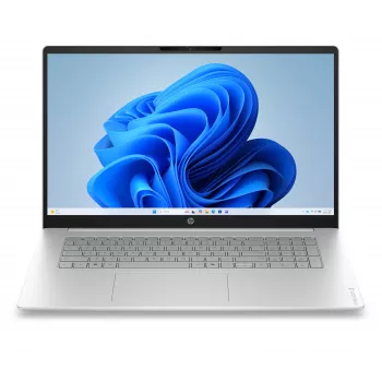 HP OmniBook 3 17-dp0008nnx - Ryzen 5 40, 16GB LPDDR5 5500 įmontuota, 512GB PCIe Value, 17,3 colio FHD (1920x1080) neblizgus IPS 300 nitų, Glacier Silver DF+ - 1080p TNR, be 45W AC adapterio, Win 11 Home, 1 metai