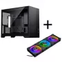 PHANTEKS XT M3 PC korpusas, mini korpusas + D30 PWM Regular Airflow D-RGB ventiliatoriai, 3 vnt., juodas