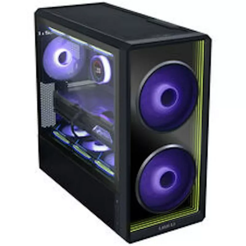 Lian Li LANCOOL 217 INF PC korpuso rinkinys + HydroShift II LCD-S 360TL AIO + 3x UNI FAN SL-INF 120 Reverse Blade ventiliatoriai - juoda