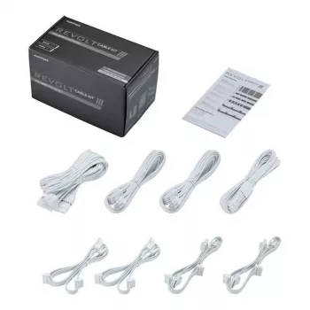 Phanteks Revolt 1200W Platinum Bundle, maitinimo blokas su kabelių rinkiniu - balta