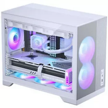 Phanteks XT M3 PC korpusas, mini korpusas + D30 PWM Regular Airflow D-RGB ventiliatoriai, 3 vnt., baltas