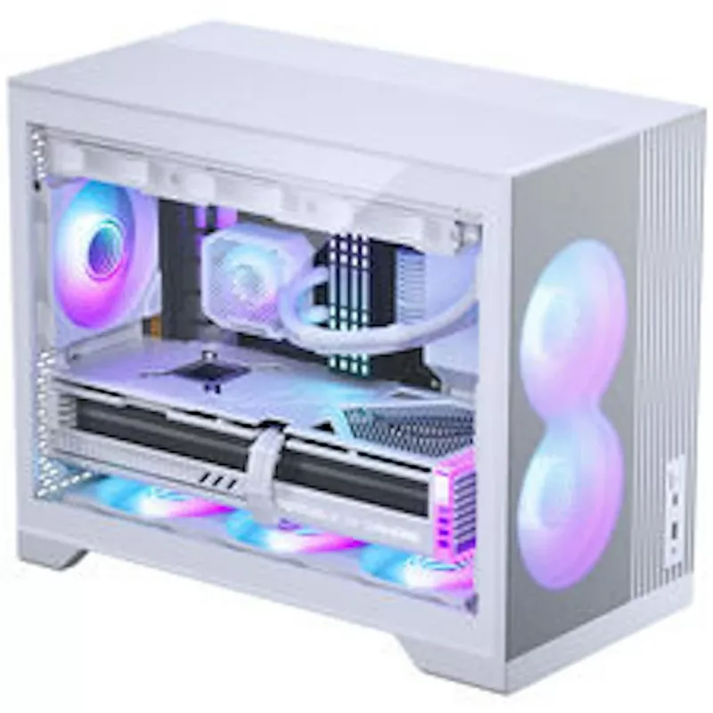 Phanteks XT M3 PC korpusas, mini korpusas + D30 PWM Regular Airflow D-RGB ventiliatoriai, 3 vnt., baltas