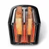 Philips Viva Collection skrudintuvas HD2637/90 su itin plačiais 2 lizdais, įmontuotu bandelių šildytuvu, juodas / Pažeista pakuotė