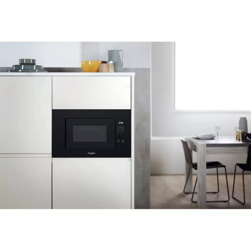 WHIRLPOOL įmontuojama mikrobangų krosnelė WMF200G NB, 20L, juoda