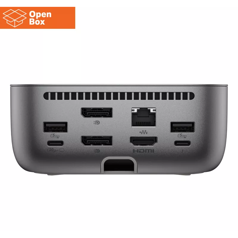 HP Thunderbolt 4 Ultra Dock - OPENBOX - G6 280W su kombinuotu kabeliu - 5x USB-A, 2x USB-C, 1x USB-C Thunderbolt 4, 2x DisplayPort, 1x HDMI, 1x RJ-45, Meteor sidabrinis, 3 metai