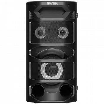 2.0 nešiojamas garsiakalbis SVEN PS-670, juodas, galia 2x32,5W (RMS), TWS, Bluetooth, FM, USB, microSD, LED ekranas, nuotolinio valdymo pultas, ličio baterija