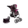2-in-1 vežimėlis su krepšiu ir lopšiu Black-Pink 7706 Lean Toys