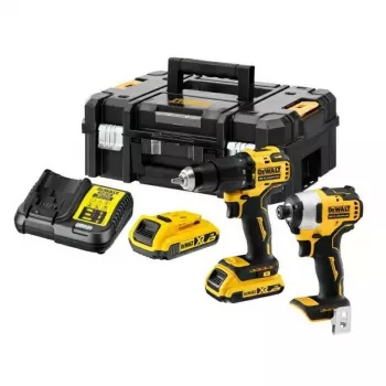 DEWALT 18V Kombinuotas rinkinys DCK2060L2T (DCD778 Gręžtuvas su smūgiu + DCF787 Smūginis suktuvas) 2x 3,0 Ah Li-Ion akumuliatoriai, įkroviklis, TSTAK II dėklas