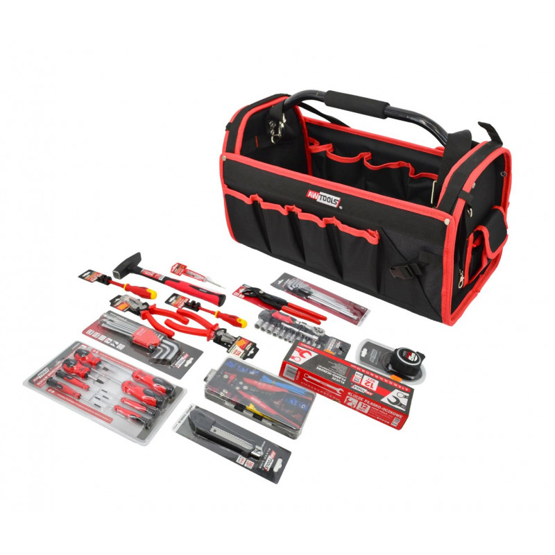 AWTOOLS MAXI Master Tool Set 120-Piece General Purpose Hand Tool Kit with Chrome Vanadium Steel Tools, Blow-Molded Case