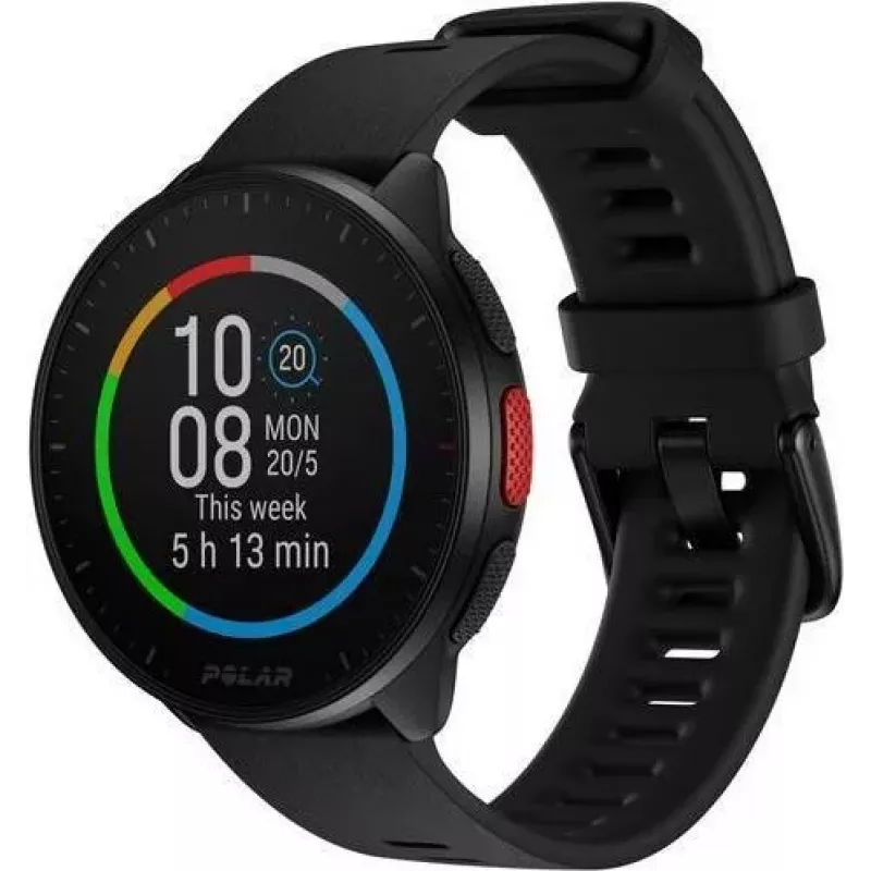 Polar Pacer GPS Running Watch - Night Black - S/L Strap - 1.2 inch MIP Display - 32MB - Bluetooth